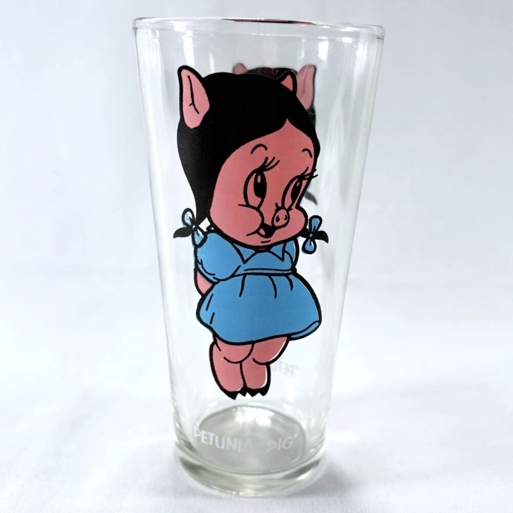 Vintage 1973 Warner Bros Looney Tunes Petunia Pig Pepsi Collector Series Glass